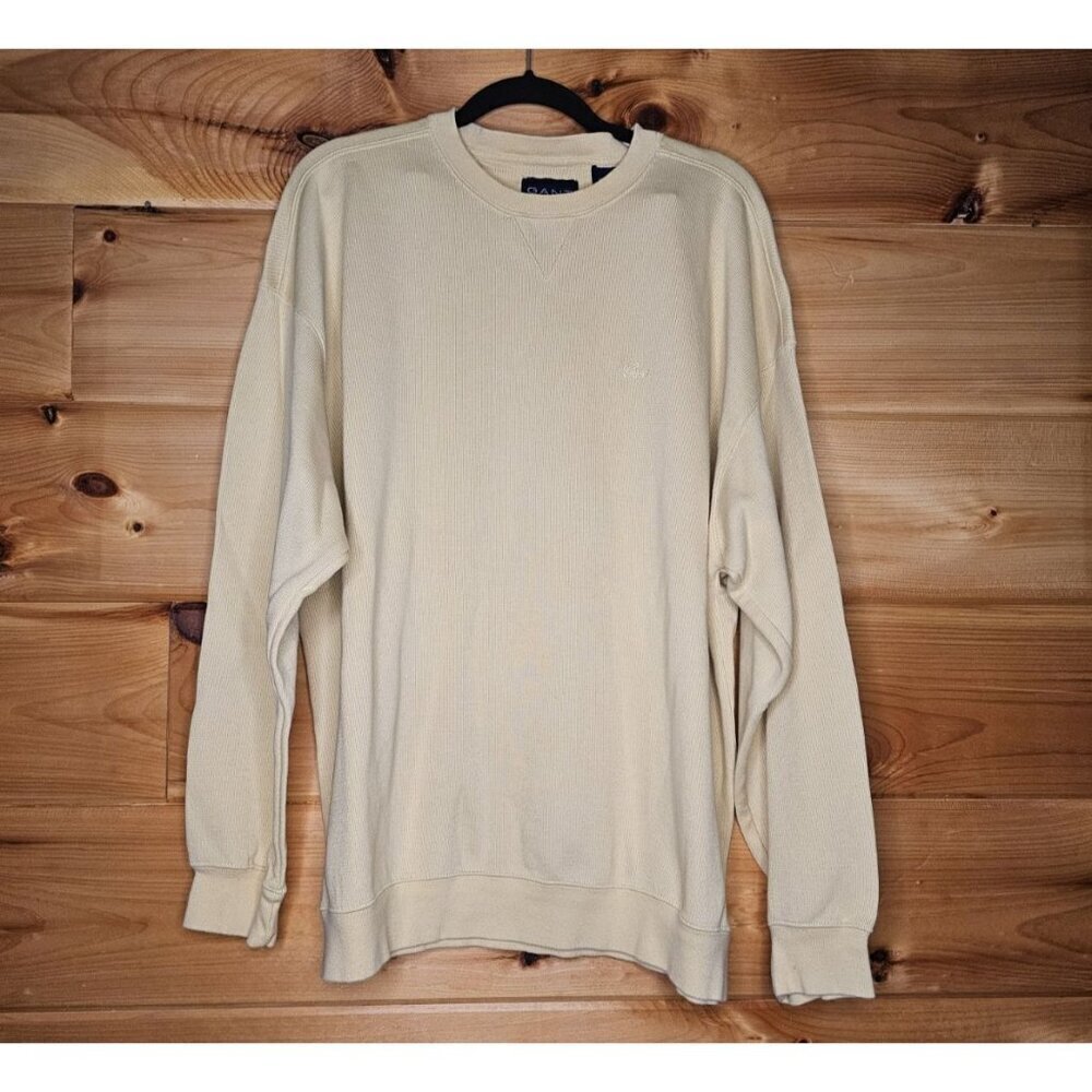 GANT Yellow Cotton Crew Neck Sweater Pullover Size X Large